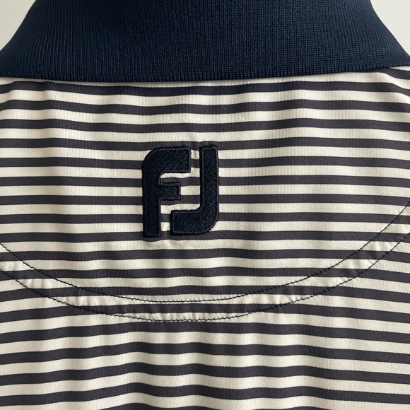 Footjoy FJ Men’s Golf Polo Shirt XL Blue White - Picture 4 of 10